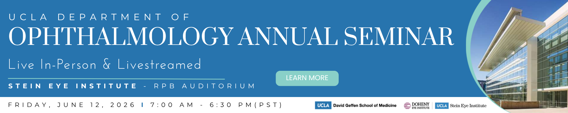 UCLA Department of Ophthalmology Annual Seminar 2026 Banner